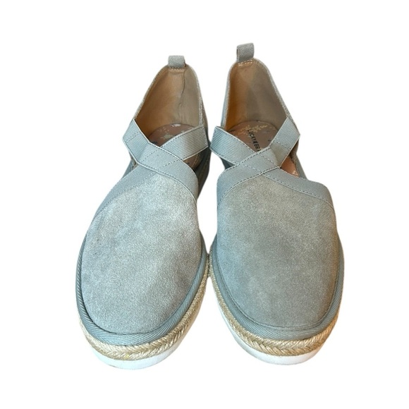 Lucky Brand Light Blue Jenife Slip On Leather Espadrilles - Picture 5 of 6